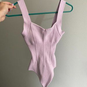 Abercrombie & Fitch Knit Corset Bodysuit